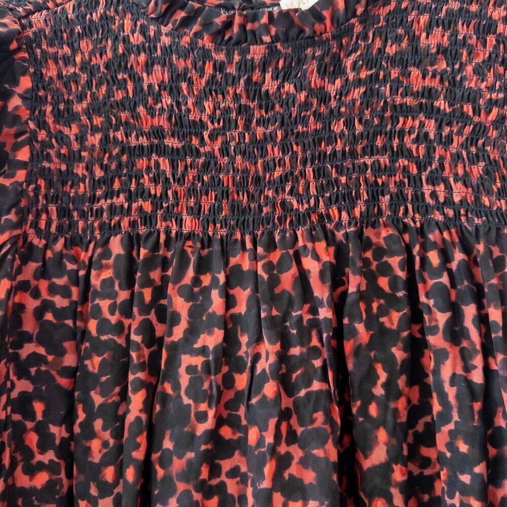 Marie Oliver 100% Silk Sofia Blouse in Vermillion Print, Size M - Picture 10 of 12
